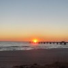 Calypso view of sunset over the pier